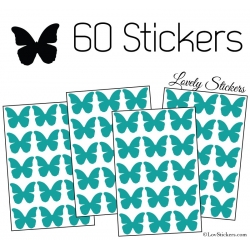 60 Stickers Papillons 3CM - Autocollant decoration