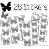 28 Stickers Papillons 5 et 4cm - Décoration modèle 1