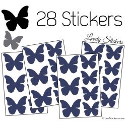 28 Stickers Papillons 5 et 4cm - Décoration modèle 1