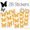 28 Stickers Papillons 5 et 4cm - Décoration modèle 1