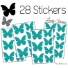 28 Stickers Papillons 5 et 4cm - Décoration modèle 1