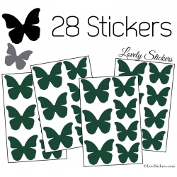 28 Stickers Papillons 5 et 4cm - Décoration modèle 1