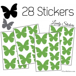 Stickers Papillon vert  Les gommettes françaises