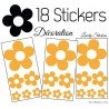 18 Stickers Fleurs 10CM 5CM 3CM - Modèle No3