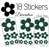 18 Stickers Fleurs 10CM 5CM 3CM - Modèle No3