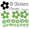 18 Stickers Fleurs 10CM 5CM 3CM - Modèle No3