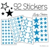 92 Stickers Etoiles Mixte - Autocollant Décoration appartement