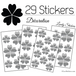 29 Stickers Fleurs 5CM 4CM 3CM - Autocollant Fleur pétale coeur