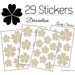 29 Stickers Fleurs 5CM 4CM 3CM - Autocollant Fleur pétale coeur