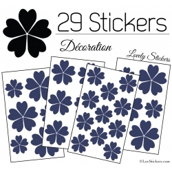 29 Stickers Fleurs 5CM 4CM 3CM - Autocollant Fleur pétale coeur