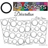 48 Ronds Creux Mixte Stickers - Autocollant de decoration