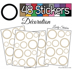 48 Ronds Creux Mixte Stickers - Autocollant de decoration