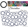 48 Ronds Creux Mixte Stickers - Autocollant de decoration