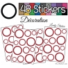 48 Ronds Creux Mixte Stickers - Autocollant de decoration