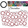 48 Ronds Creux Mixte Stickers - Autocollant de decoration