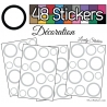 48 Ronds Creux Mixte Stickers - Autocollant de decoration