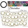 48 Ronds Creux Mixte Stickers - Autocollant de decoration