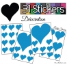 31 Stickers Coeurs  10CM 5CM 3CM - Autocollant décoration