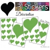 31 Stickers Coeurs  10CM 5CM 3CM - Autocollant décoration