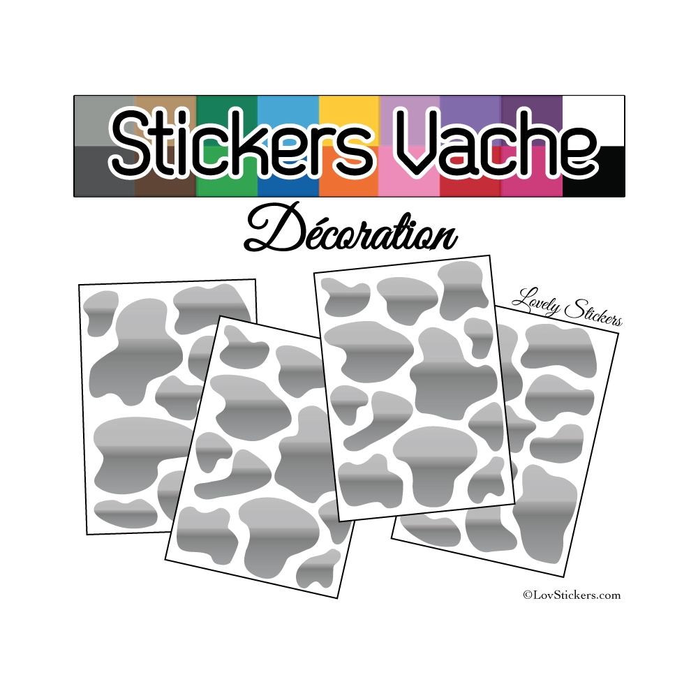 Sticker peau de vache - Autocollant LovStickers.com