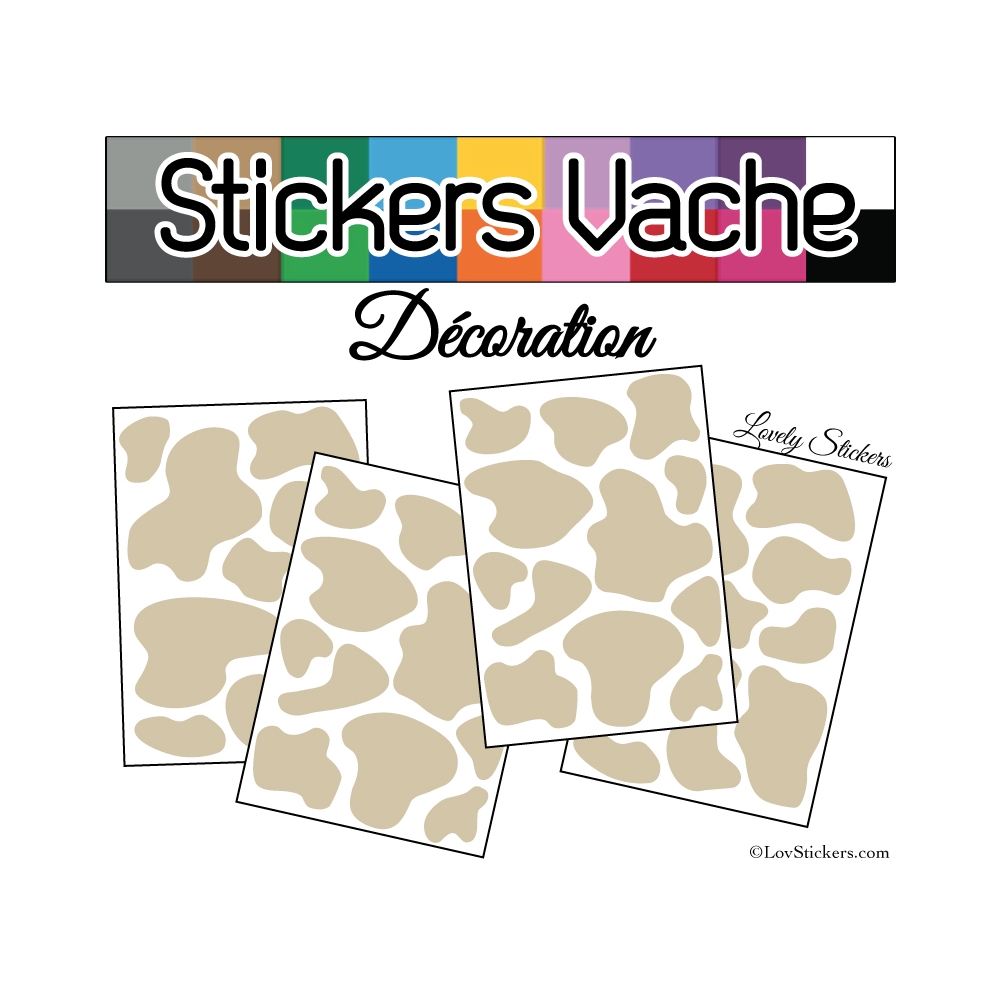 Sticker peau de vache - Autocollant LovStickers.com