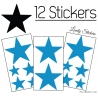 12 Etoiles - Stickers de Decoration Autocollant