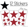 12 Etoiles - Stickers de Decoration Autocollant