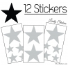 12 Etoiles - Stickers de Decoration Autocollant