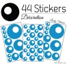 44 Stickers Ronds Bulles - Autocollant Décoration