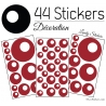 44 Stickers Ronds Bulles - Autocollant Décoration