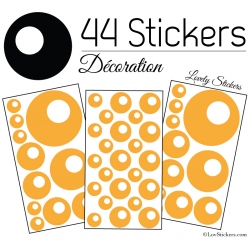 44 Stickers Ronds Bulles - Autocollant Décoration