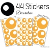 44 Stickers Ronds Bulles - Autocollant Décoration