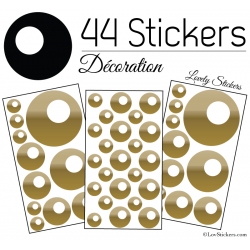 44 Stickers Ronds Bulles - Autocollant Décoration