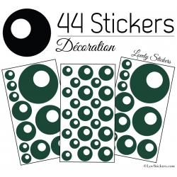 44 Stickers Ronds Bulles - Autocollant Décoration