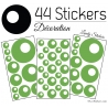 44 Stickers Ronds Bulles - Autocollant Décoration