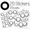 29 Ronds Creux Mixte Stickers - Autocollant décoration