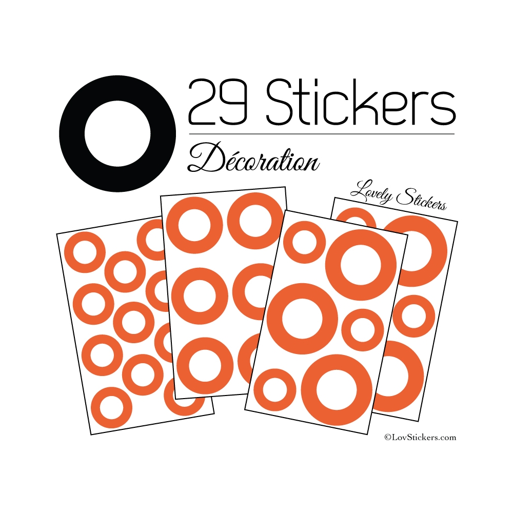 29 Ronds Creux Mixte Stickers - Autocollant décoration