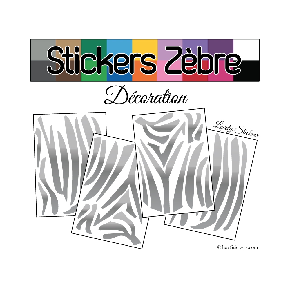 Sticker peau de zèbre - Autocollant LovStickers.com