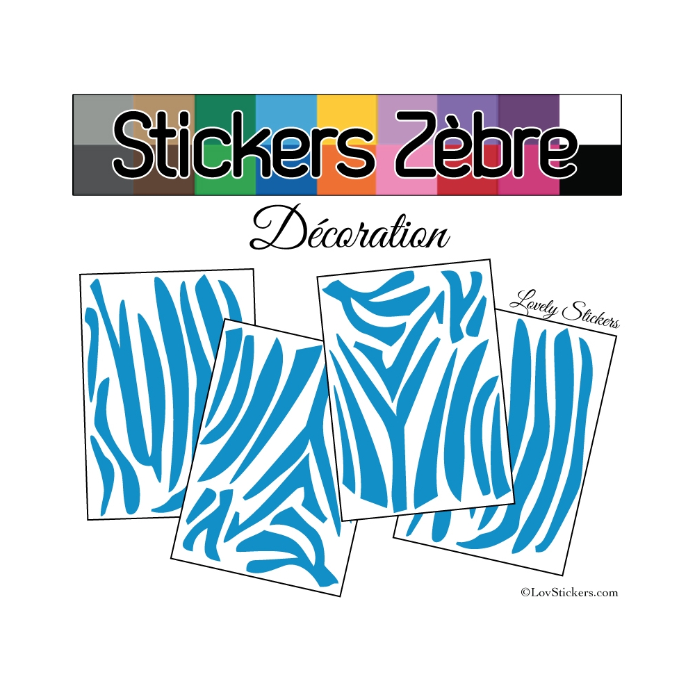 Sticker peau de zèbre - Autocollant LovStickers.com