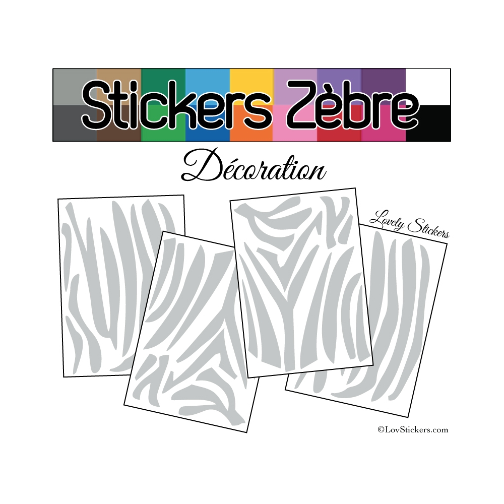 Sticker peau de zèbre - Autocollant LovStickers.com