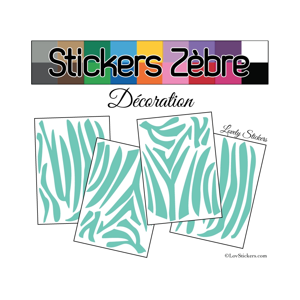 Sticker peau de zèbre - Autocollant LovStickers.com