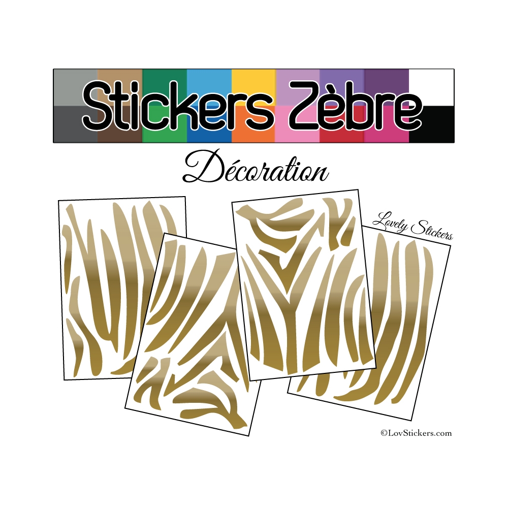 Sticker peau de zèbre - Autocollant LovStickers.com