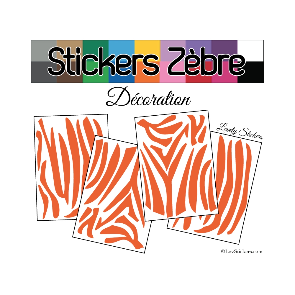 Sticker peau de zèbre - Autocollant LovStickers.com