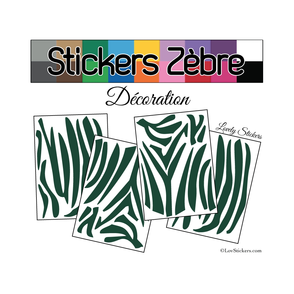 Sticker peau de zèbre - Autocollant LovStickers.com