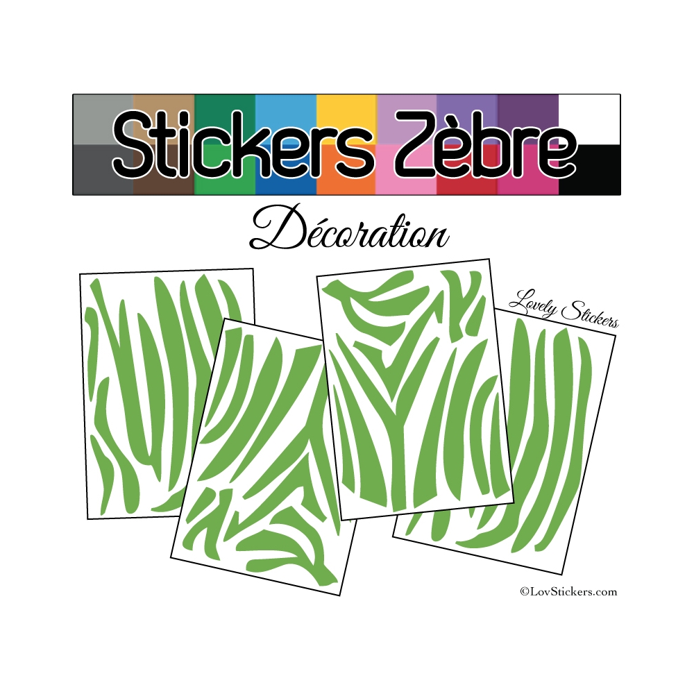 Sticker peau de zèbre - Autocollant LovStickers.com