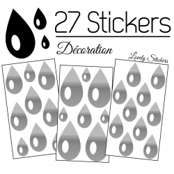 27 Gouttes d'eau Mixte Stickers - Autocollant