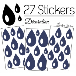 27 Gouttes d'eau Mixte Stickers - Autocollant