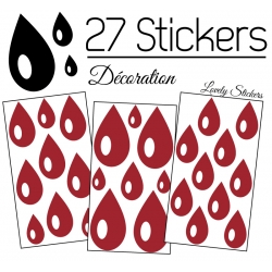 27 Gouttes d'eau Mixte Stickers - Autocollant