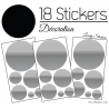 Stickers 18 Ronds Mixte - Decoration Intérieur