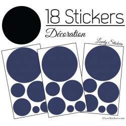 Stickers 18 Ronds Mixte - Decoration Intérieur